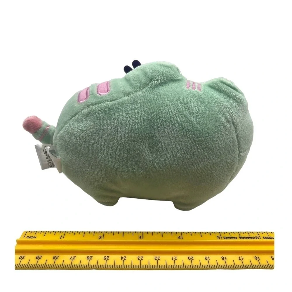 Pusheen the‎ Cat Plush Mint Green Purple Heart  GUND Stuffed Animal Toy